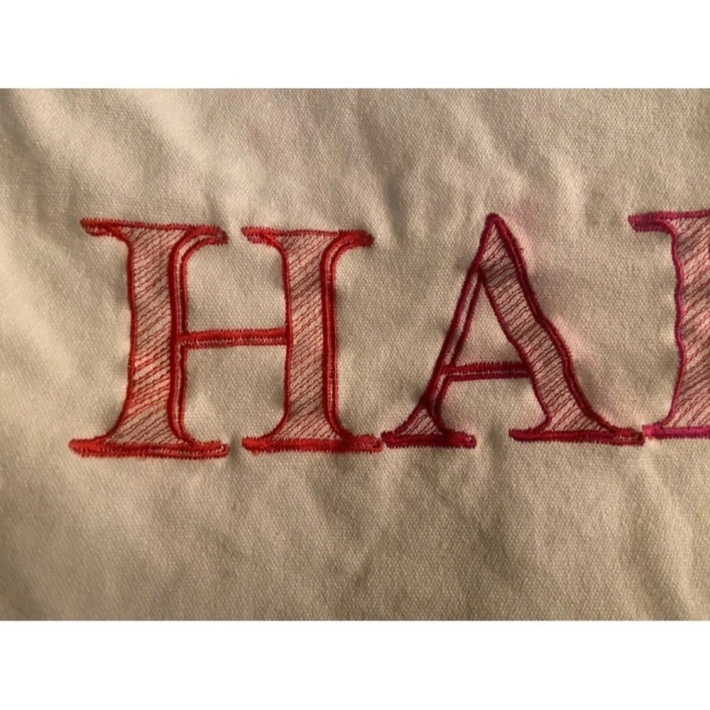 Accent Decorative Pillowcase “Happy” Spell out Fun,  Colorful 19 X 14